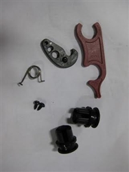 Dolomite Jazz end cap and red latch that locks the rollator into the closed position D1452481