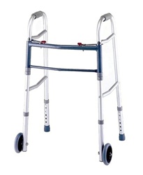 Karman Deluxe Folding Walker w/5" Wheels and Adjustable Height W-01-W5